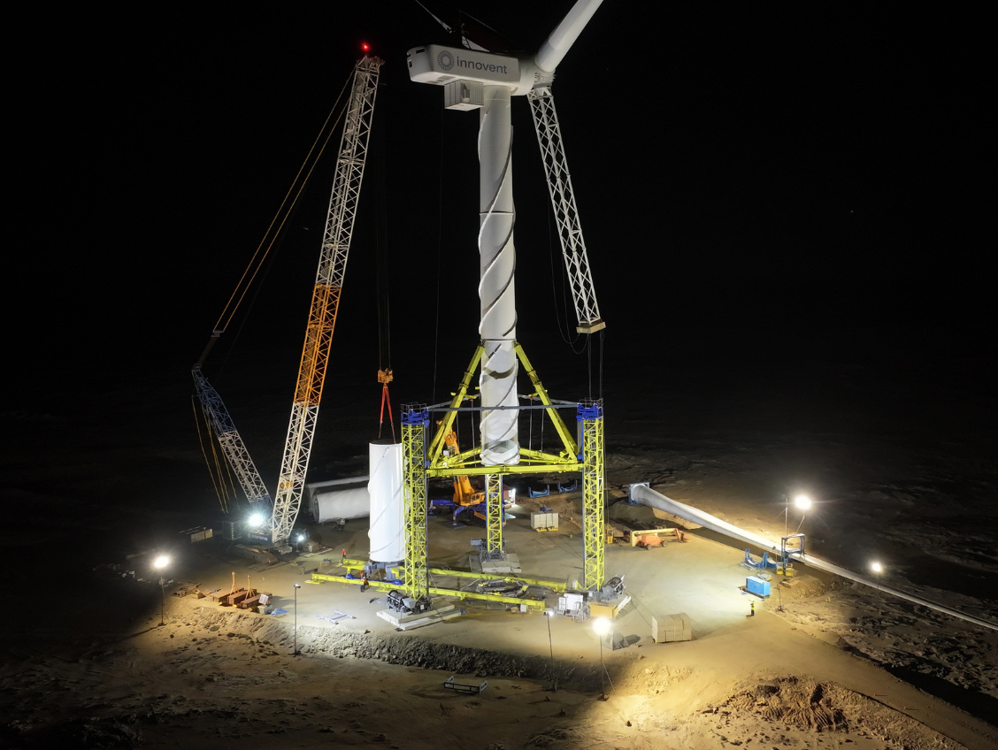 &iexcl;Debut tecnol&oacute;gico! Instalaci&oacute;n disruptiva de arriba hacia abajo realizada en turbinas e&oacute;licas Goldwind