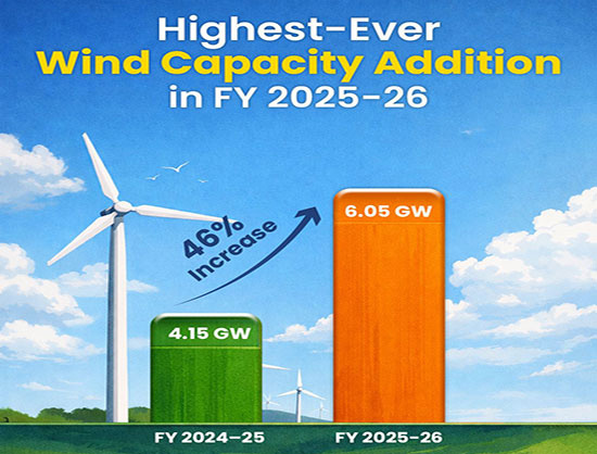 &iquest;La pr&oacute;xima China? La energ&iacute;a e&oacute;lica de la India alcanza un nivel r&eacute;cord, con una capacidad instalada acumulada que supera los 56 GW